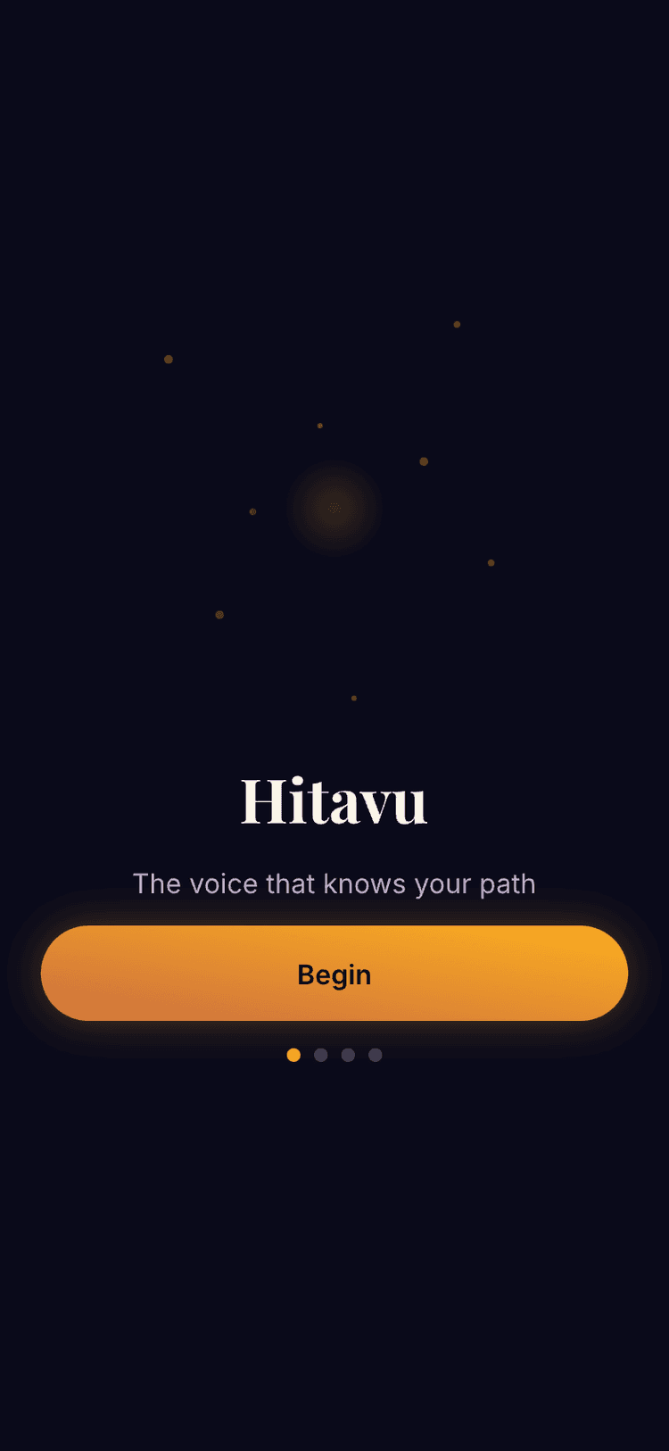 Hitavu onboarding welcome screen